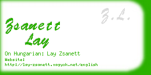 zsanett lay business card